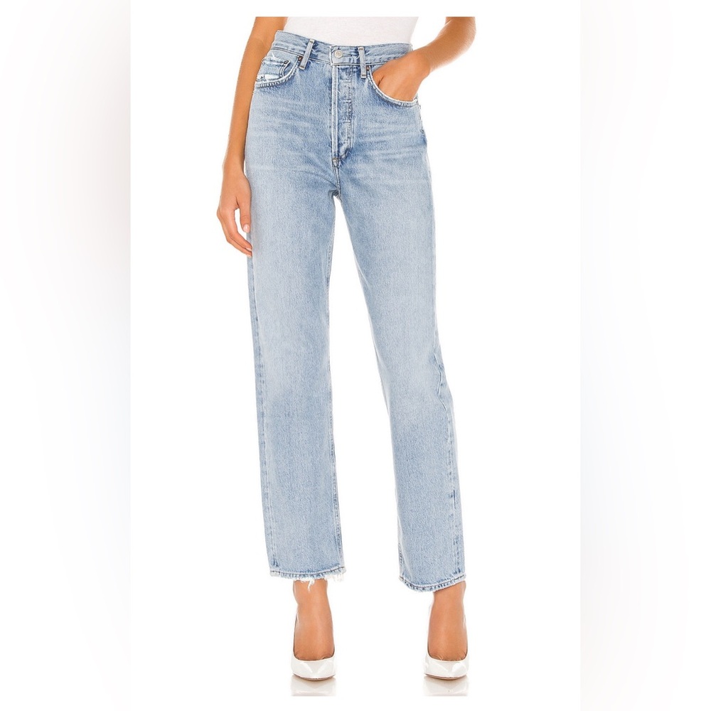 Agolde 90’s cut light wash denim